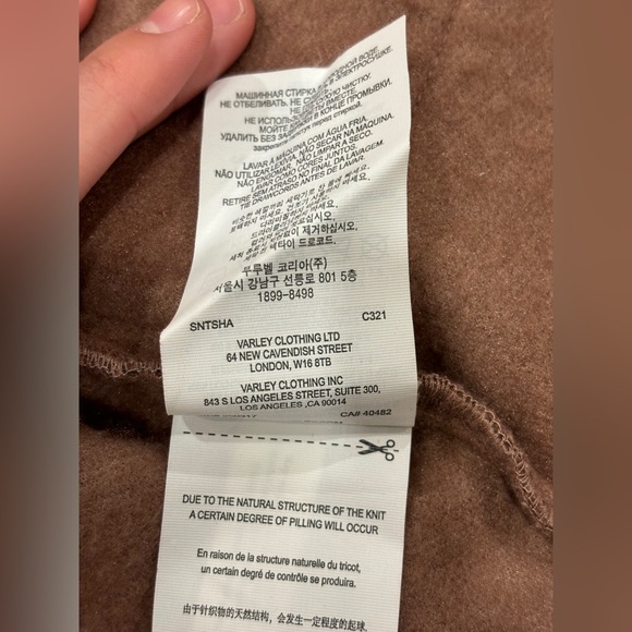 Varley Jacket Westwood Sherpa Brown Teddy Fleece Pockets Full Zip Women’s Size M - Picture 12 of 16